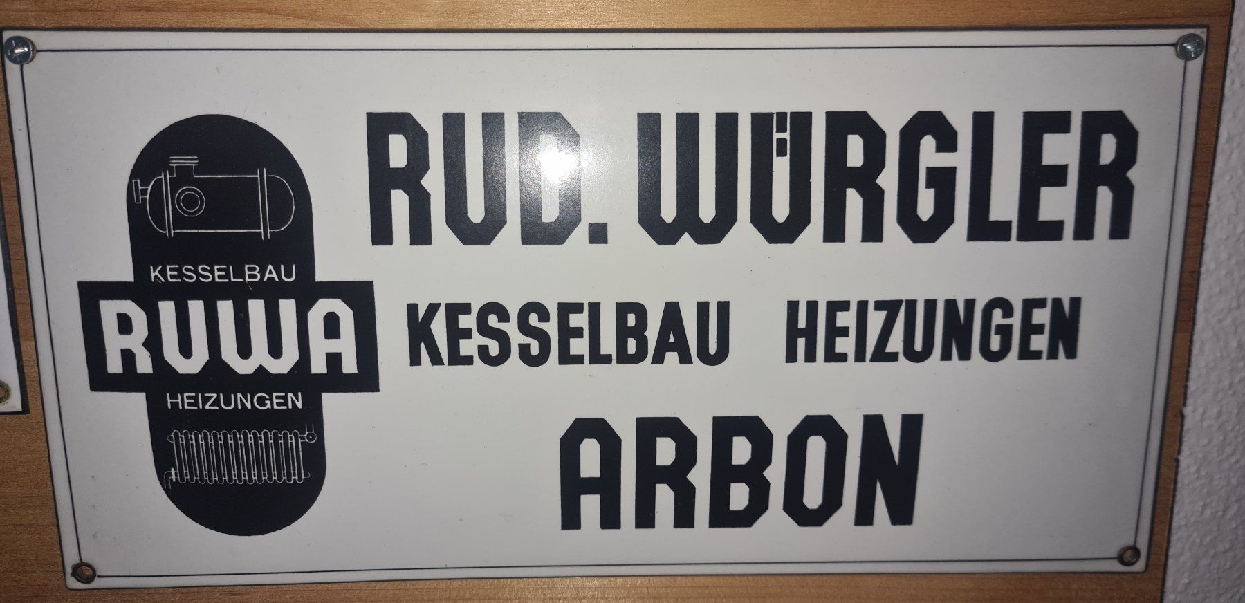 Insegne: Email-Schild R.Würgler Arbon – Usato da Thundorf venduto da 2fast4you07