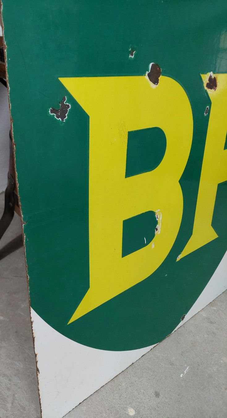 Insegne: Doppelseitiges BP Schild – Usato da Siblingen venduto da rantiques 2