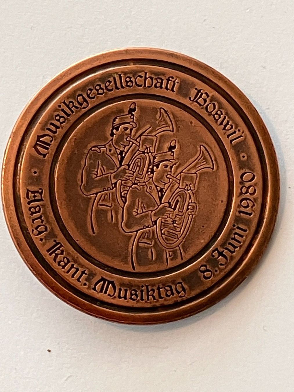 Placchette & Badge: 1 Anstecknadel Musikgesellschaft Boswil – Usato da Basel venduto da djwwpp