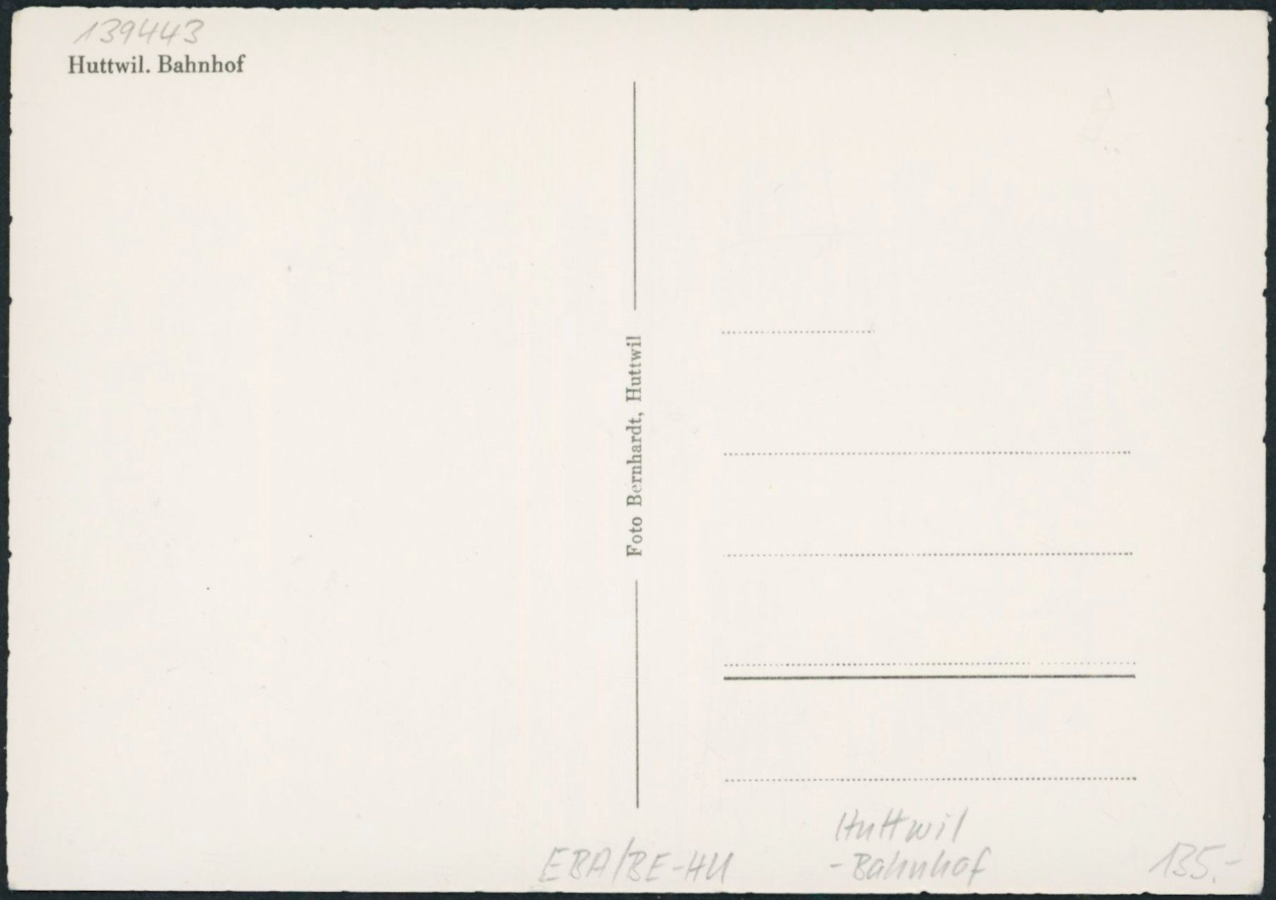 Cartoline postali: BE Huttwil - Bahnhof - Bahn – Nuovo (secondo la descrizione) da Schindellegi venduto da leecollect 1