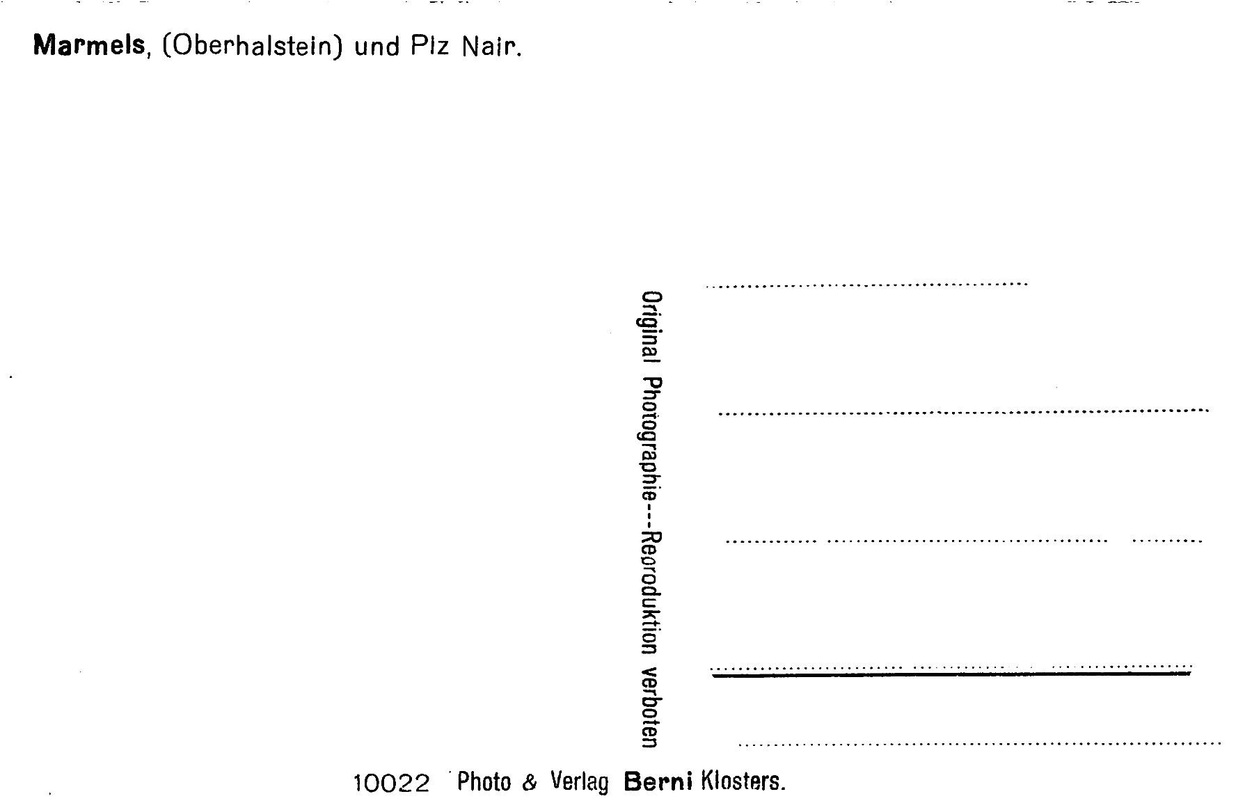 Ansichtskarten: Marmels im Oberhalbstein – Gebraucht aus Ottikon b.Kemptth. von Neptun1974 1