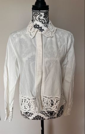 ZARA / Bluse / gehäkelt / Leinen / L