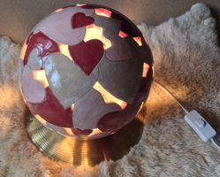 Romantische Herz Lampe / Tischlampe - Unikat