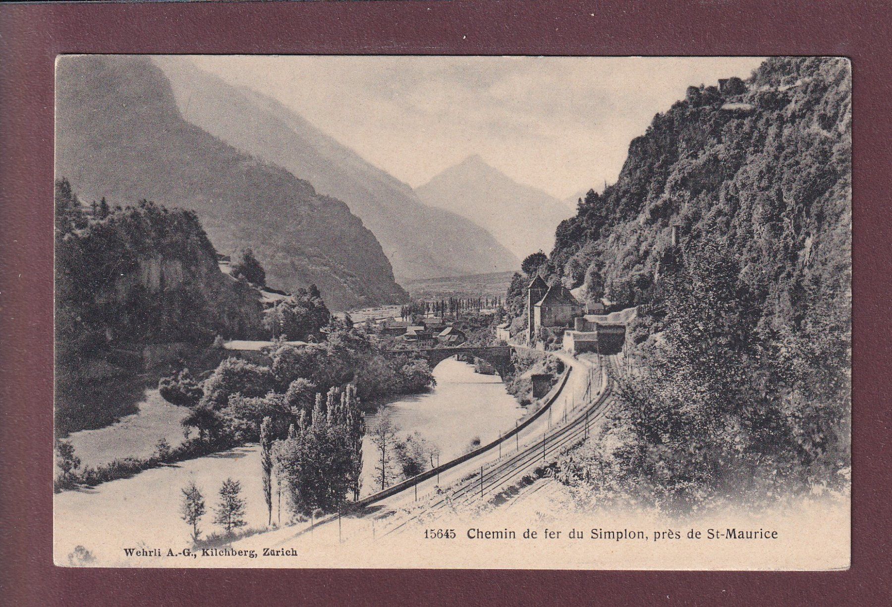 Cartes postales: Chemin de fer près ST. MAURICE – D'occasion à Pully par nicecards