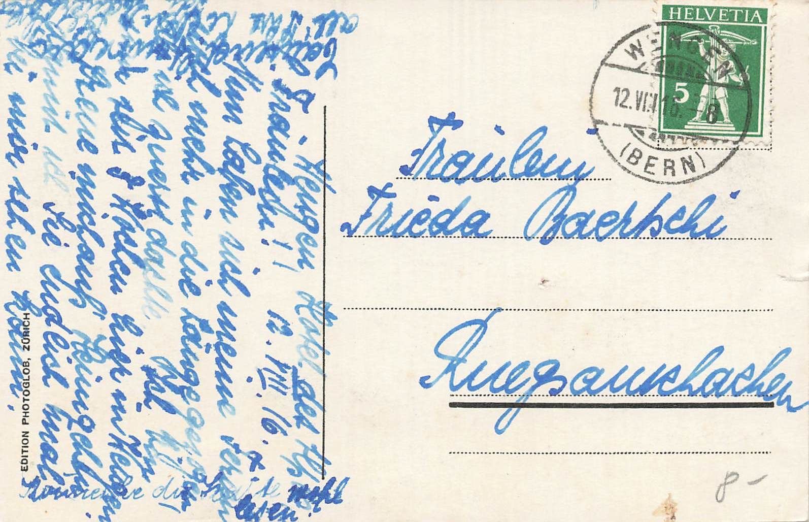 Cartoline postali: Kleine Scheidegg Wetterhorn – Usato da Biasca venduto da Blenio71 1