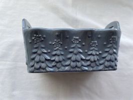Gray Ceramic Christmas Serving Tray Basket Decoration