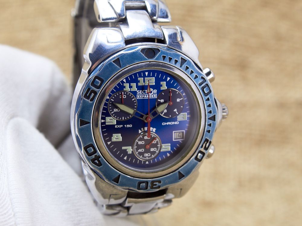 Montre Sector Exp 150 Pour Femme - Cadran Bleu, Boîtier Alutek Léger - Neuve Avec étiquettes