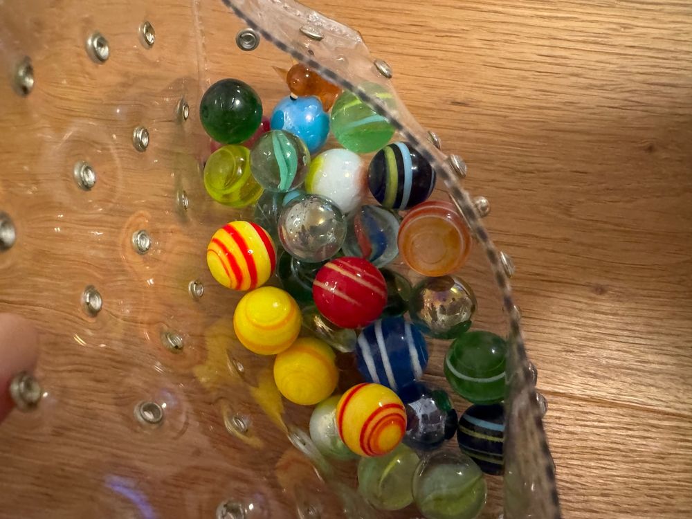 COFALU 20 Murmeln + 1 Große Murmel Tintenfisch Blau - Kinderspielzeug Ab 3 Jahre