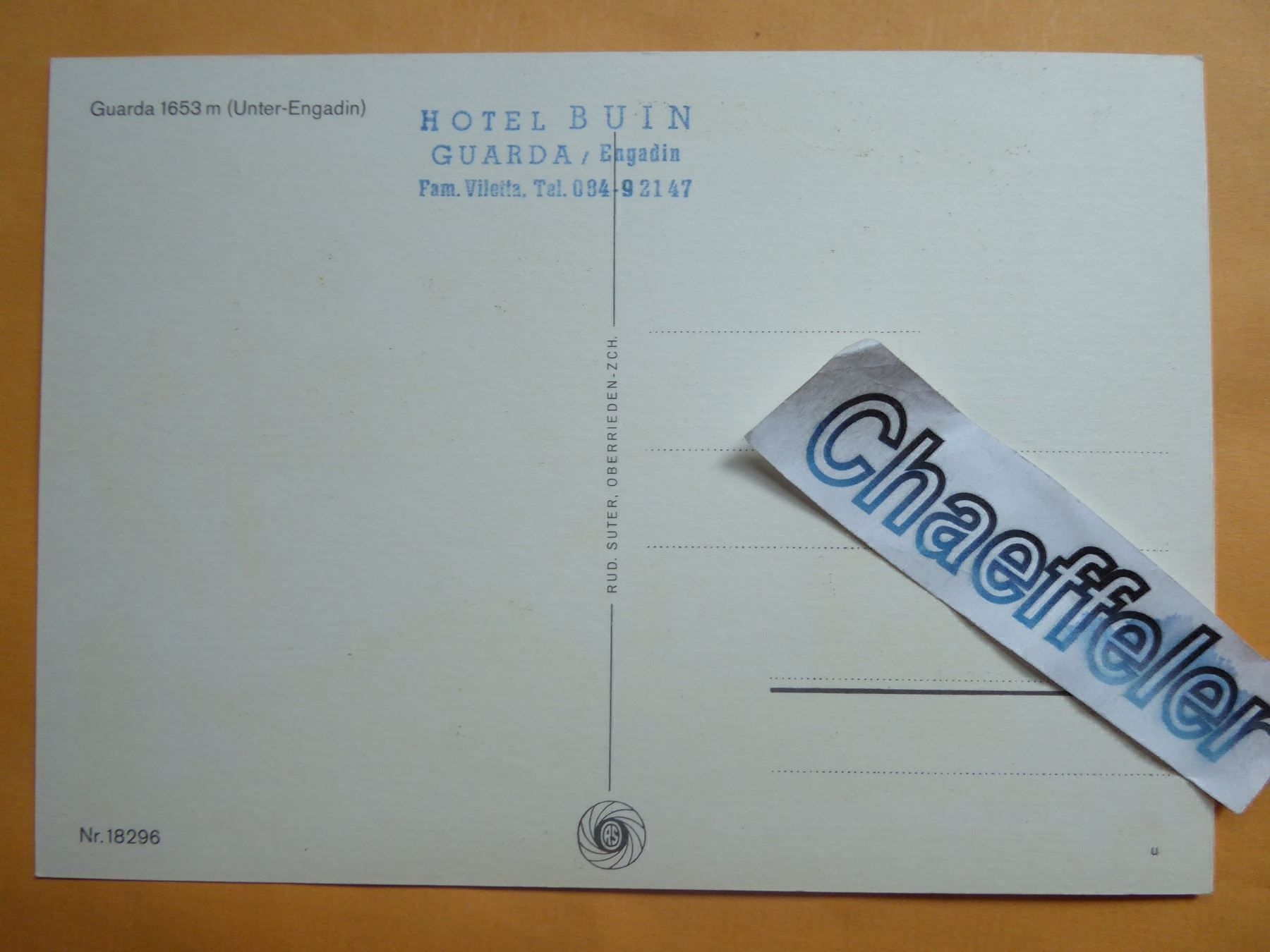 Cartoline postali: GUARDA ( Unter-Engadin ) – Nuovo (secondo la descrizione) da Zürich venduto da Chaeffeler 1
