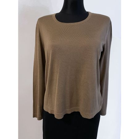 Pullover 100% Seide Gr. 46 braun Roberto Quaglia VINTAGE