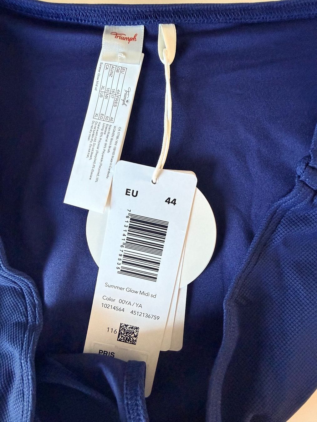 Triumph Badekleider & Bikinis: TRIUMPH, Bikini Midi SUMMER GLOW, Grösse 44, Dunkelblau – Neu und originalverpackt aus Rudolfstetten von gst_g7xl 1