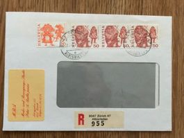 Echt gelaufener Brief 1986, Charge