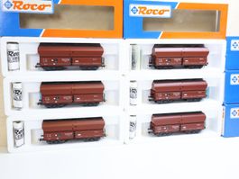ROCO 6 x DR Selbstentladewagen - 46242 - Neuwertig H0