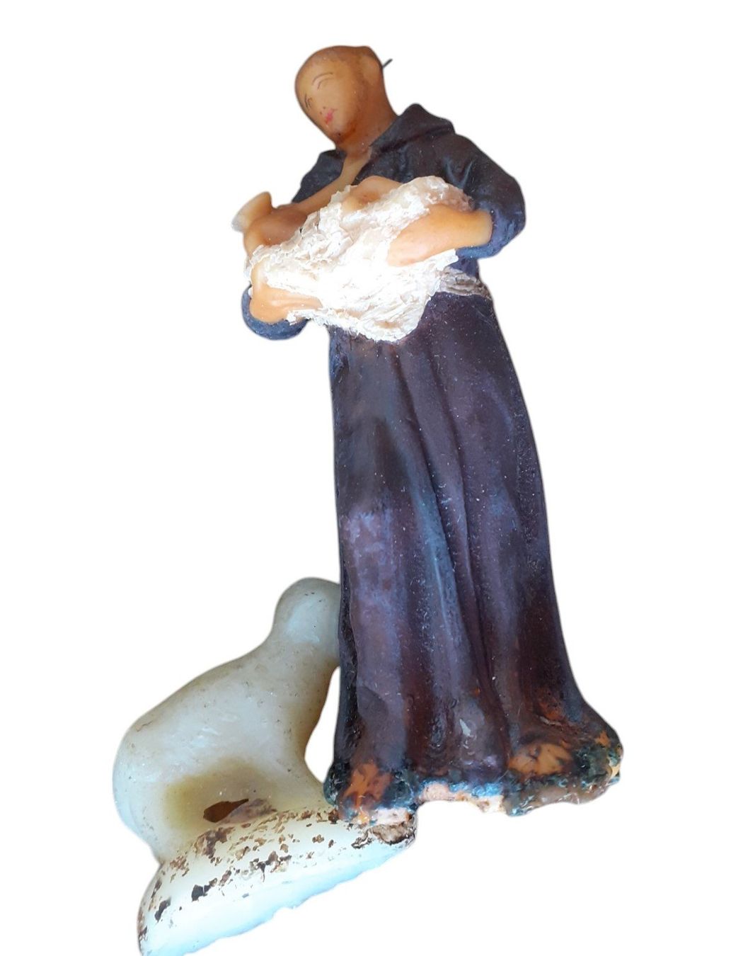 Statuette: Krippenfigur Heiliger Franziskus – Usato da Mörschwil venduto da antiksalon21 4