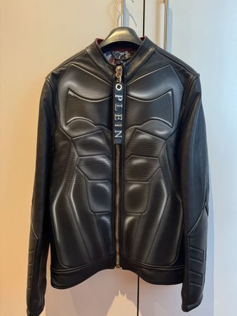 PHILIPP PLEIN SUPRHERO SPECIAL EDITION LEDERJACKE