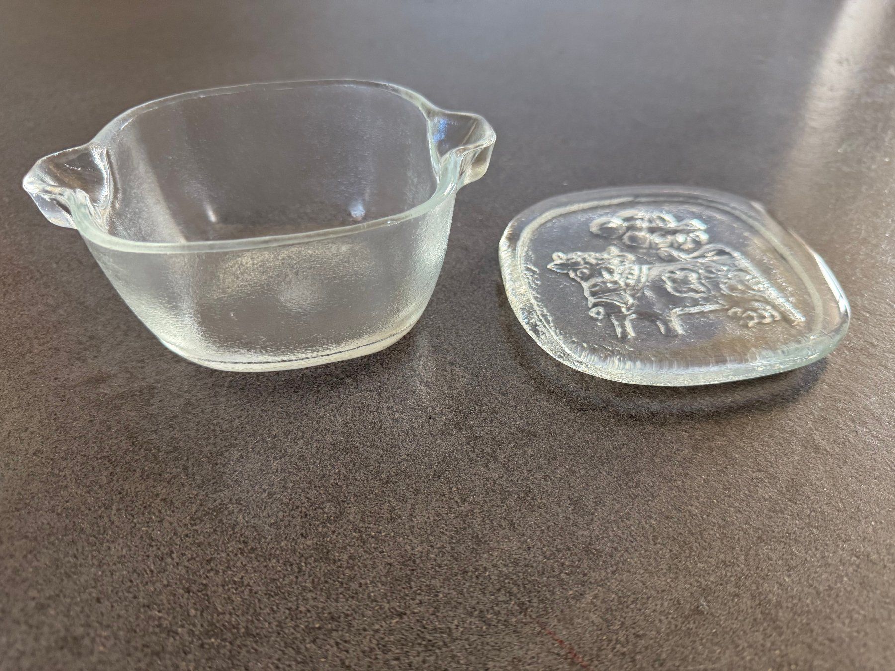 Glasi Hergiswil Bicchieri: Glasi Hergiswil Glasdose mit Deckel "OLMA" – Usato da Fribourg venduto da tschjoly 4