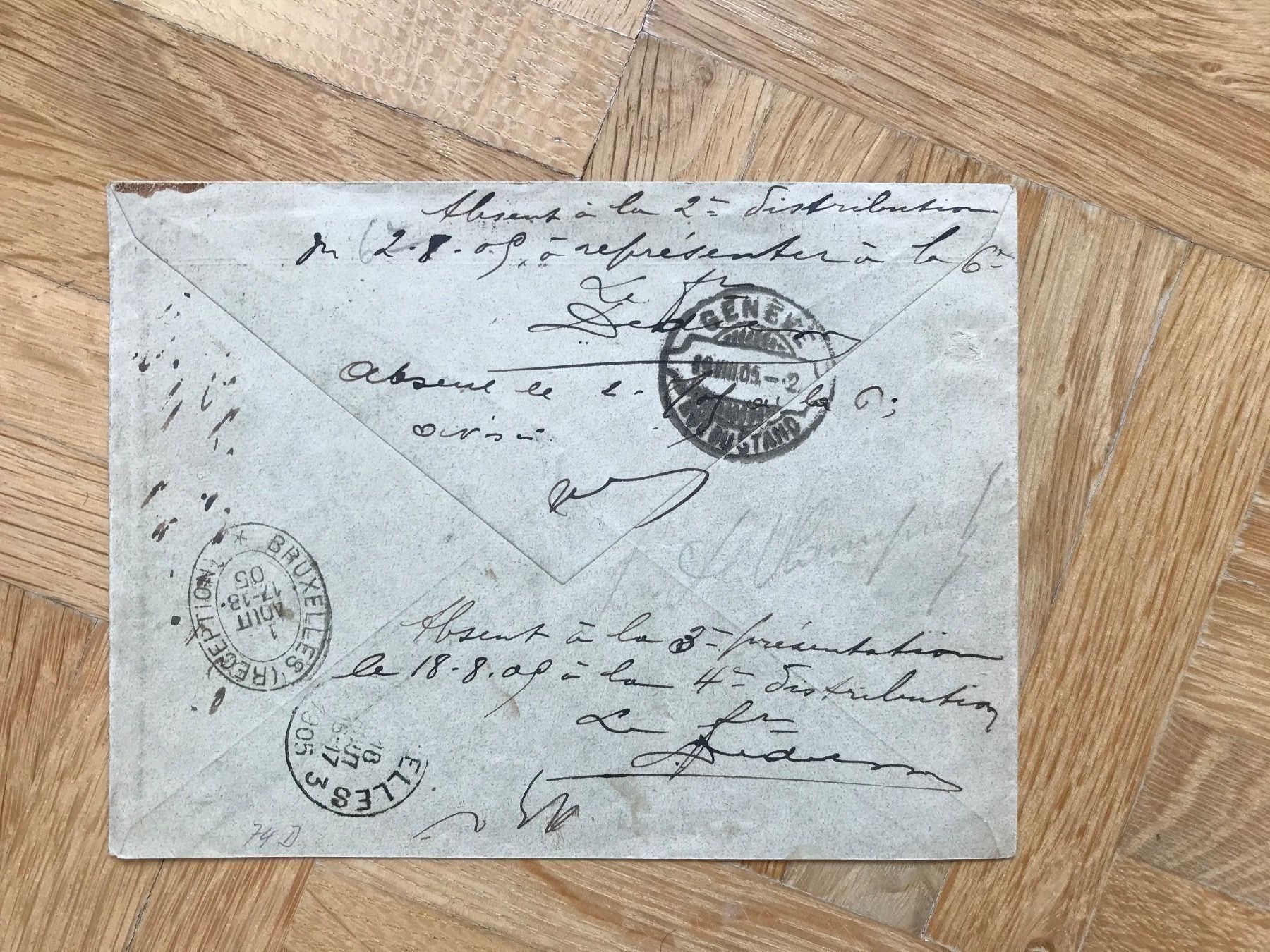 Tutti i francobolli: 1905, Unzustellbares Couvert mit 74D – Usato da stäfa venduto da brandy66 1