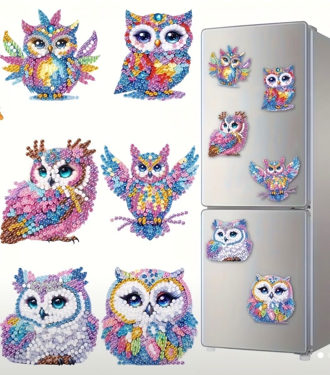 Kit bricolage: Diamond Painting: 6x Eule- Kühlschrankmagnet – Nuovo e nell'imballaggio originale da Teufenthal AG venduto da MeineSchatztruhe