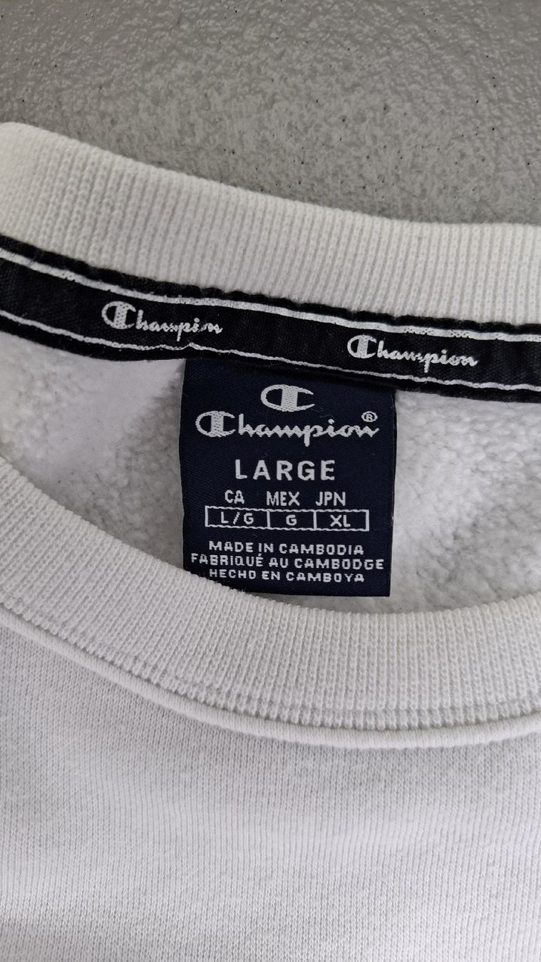 Champion Maglioni & Felpe: Pull Champion blanc, taille L, parfait pour l'hiver! – Usato da Le Landeron venduto da rue_k9kg 3