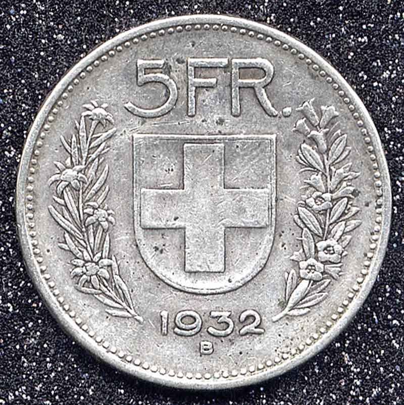 Alle Münzen: Münze CH Silber "1932" – Gebraucht aus Zug von urzeit