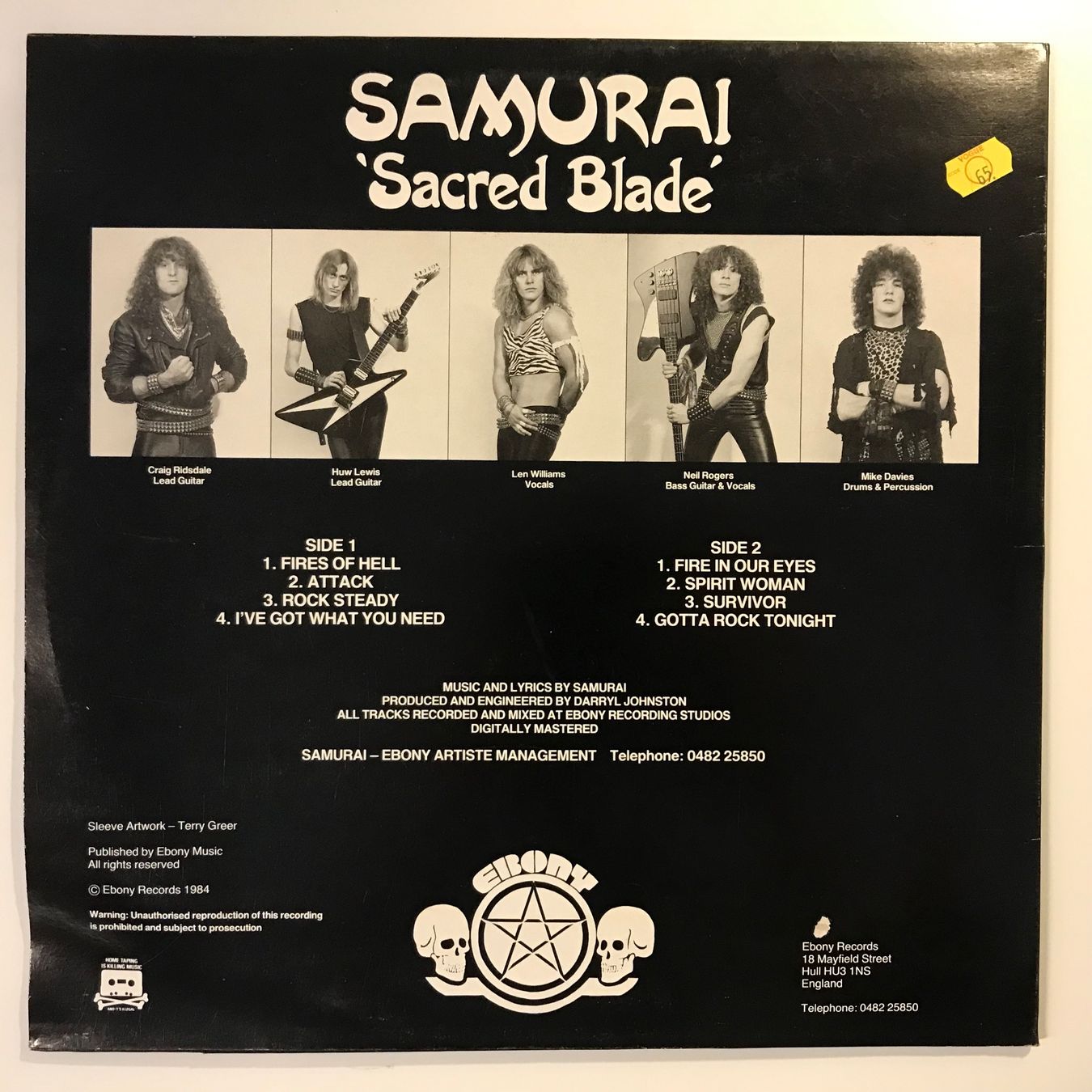 Dischi in vinile: Samurai - Sacred Blade – Usato da Aesch BL venduto da BlueMusicRecords 1