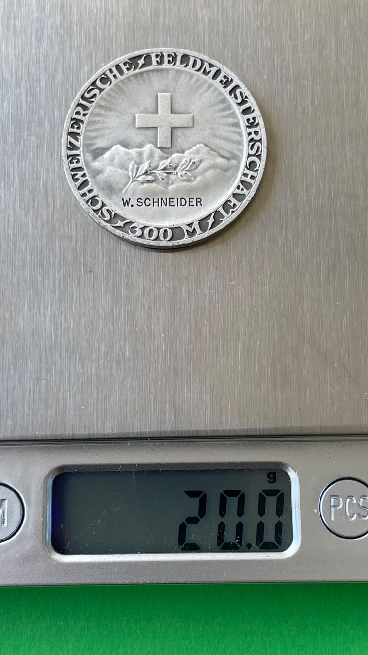 Medaglie: Schweizerische Schuetzenmedaille, Silber, im Etui – Usato da Bremgarten AG venduto da Schussi 5