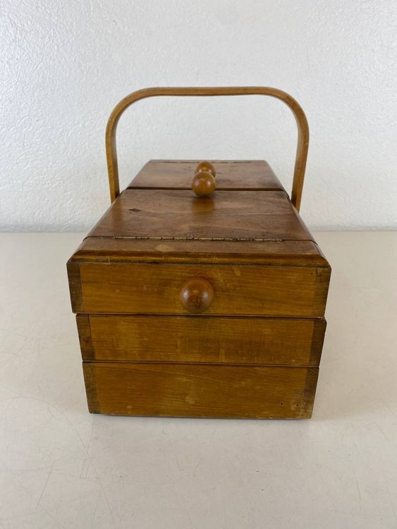 HERCHR Nähkasten Aus Holz - Komplettes Nähset Mit Zubehör Für Anfänger & Profis