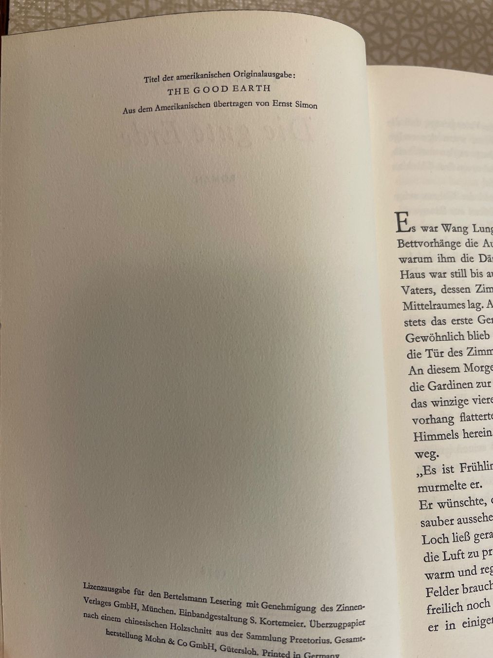 Libri: Buch - Pearl S. Buck - Die gute Erde – Usato da Urnäsch venduto da pas_5r9c 4