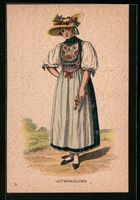 Unterwalden, Junge Frau in Tracht