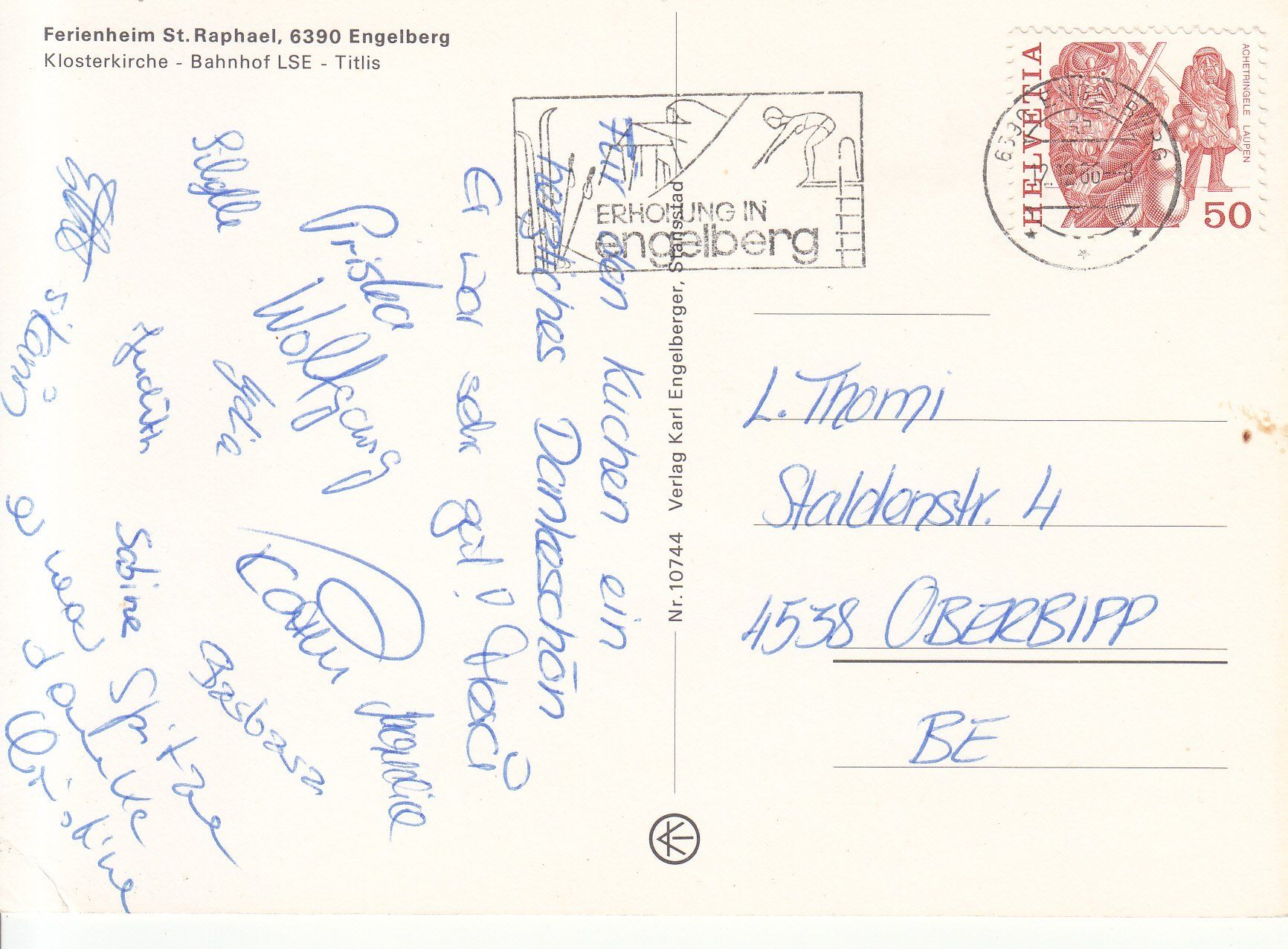 Cartoline postali: Engelberg 1986 – Usato da Bürglen TG venduto da StampGraf 1