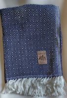 Alpakadecke Peru Kuscheldecke Farbe Blau, Neu!