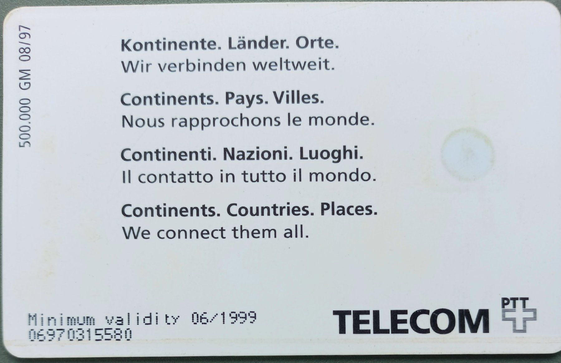 Swisscom Telefon- & Taxkarten: Taxcard - Kontinente, Länder, Orte - CH – Gebraucht aus Niederuzwil von lubimaja 1