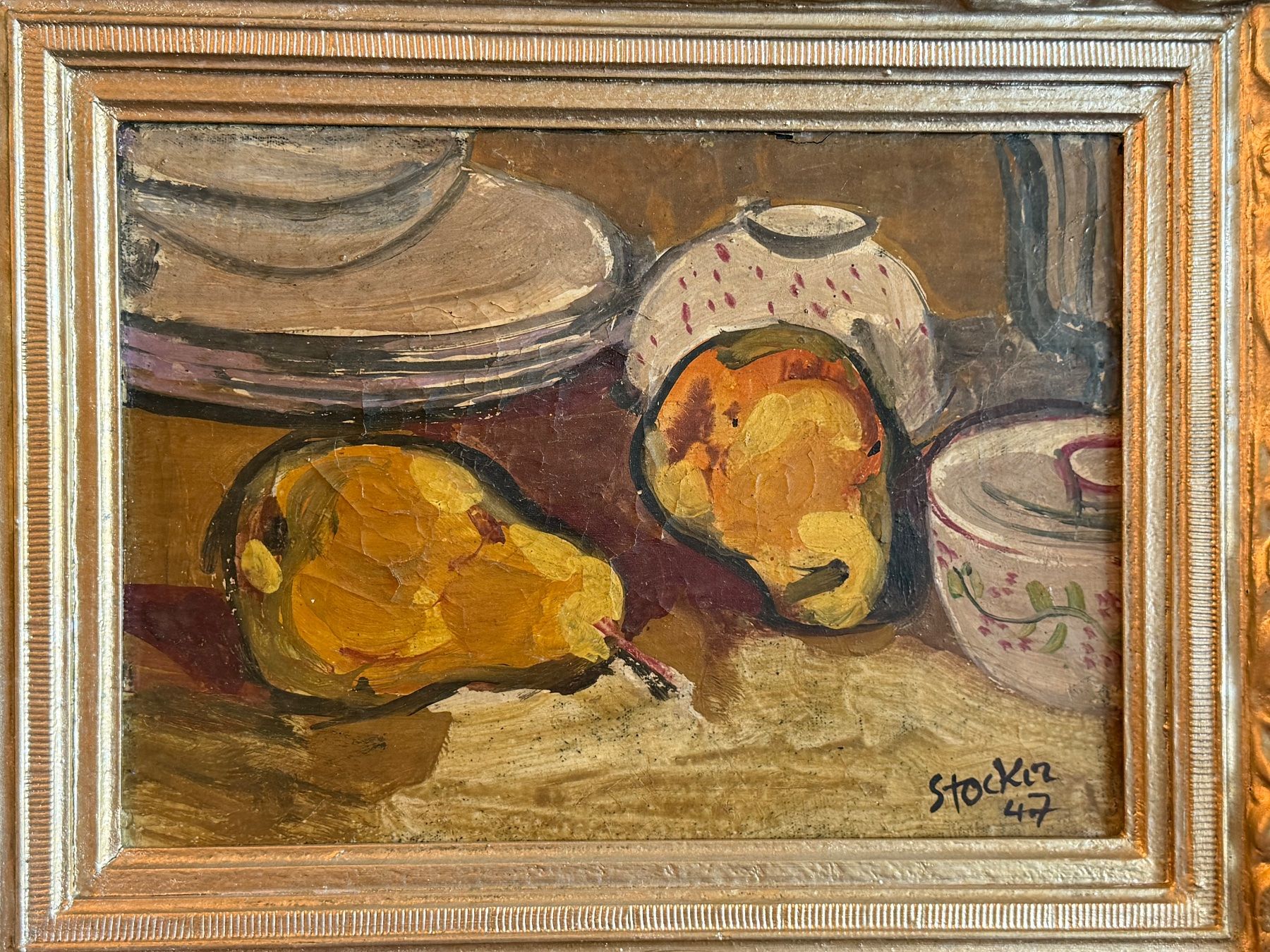 Dipinti: Hans STOCKER 1947 ÖlGemälde Auf Leinwand – Usato da Basel venduto da PAUL_ART 2