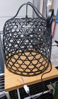 Lampada a sospensione in rattan nero - Design unico!