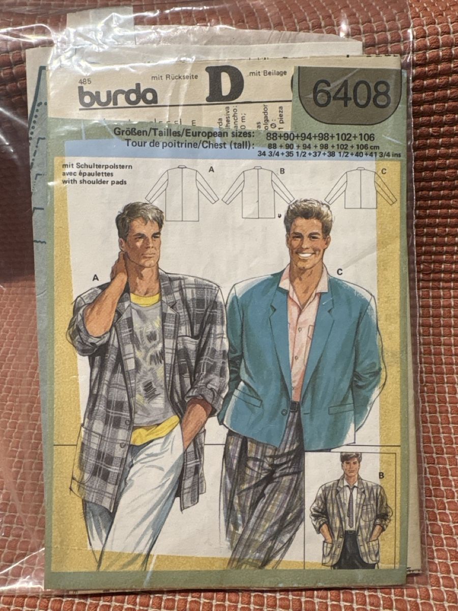 Patrons: Schnittmuster für Herren Jacket – D'occasion à Rümlang par SchumBru10