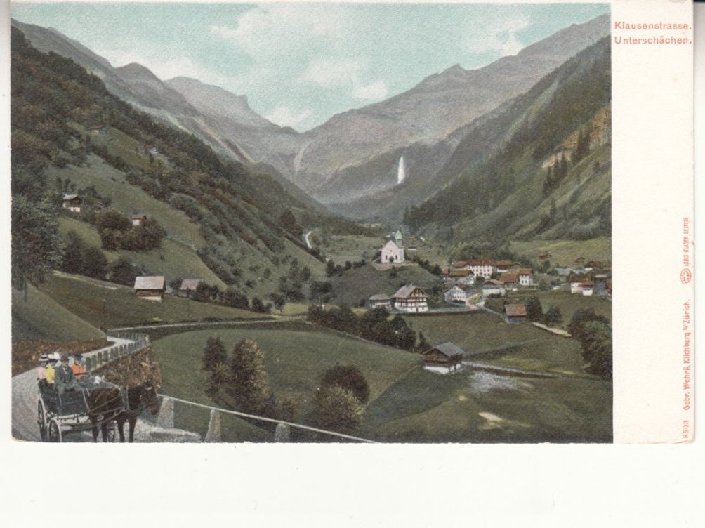 Cartoline postali: Unterschächen ca. 1900 – Usato da Bürglen TG venduto da StampGraf