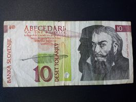 10 Tolar Banknote aus Slowenien - Seltenes Sammlerstück