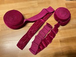 Gummiband / Webband Pink Tierfell Muster je 5 Meter lang