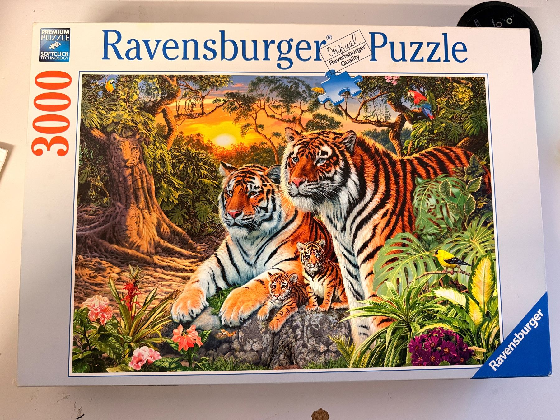 Ravensburger Puzzle: Ravensburger 3000er Tiger Puzzle – Difettoso da Ehrendingen venduto da leoman18