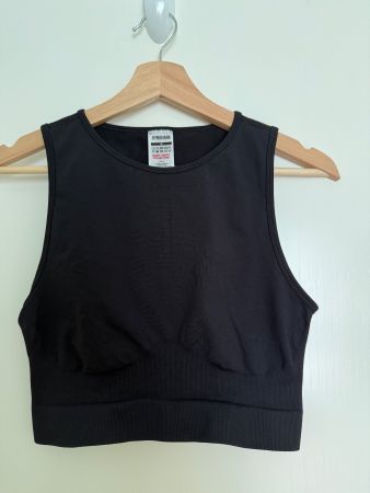Gymshark Sweat Seamless Midi Tank schwarz Grösse M