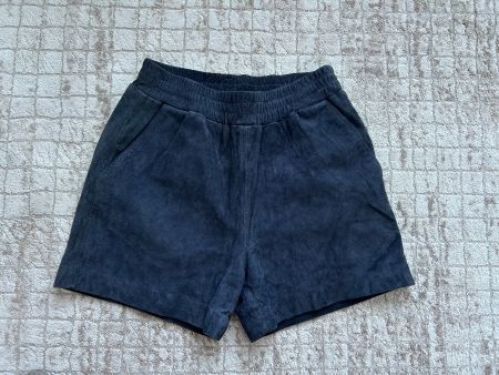 Dark blue suede shorts (XS/S)
