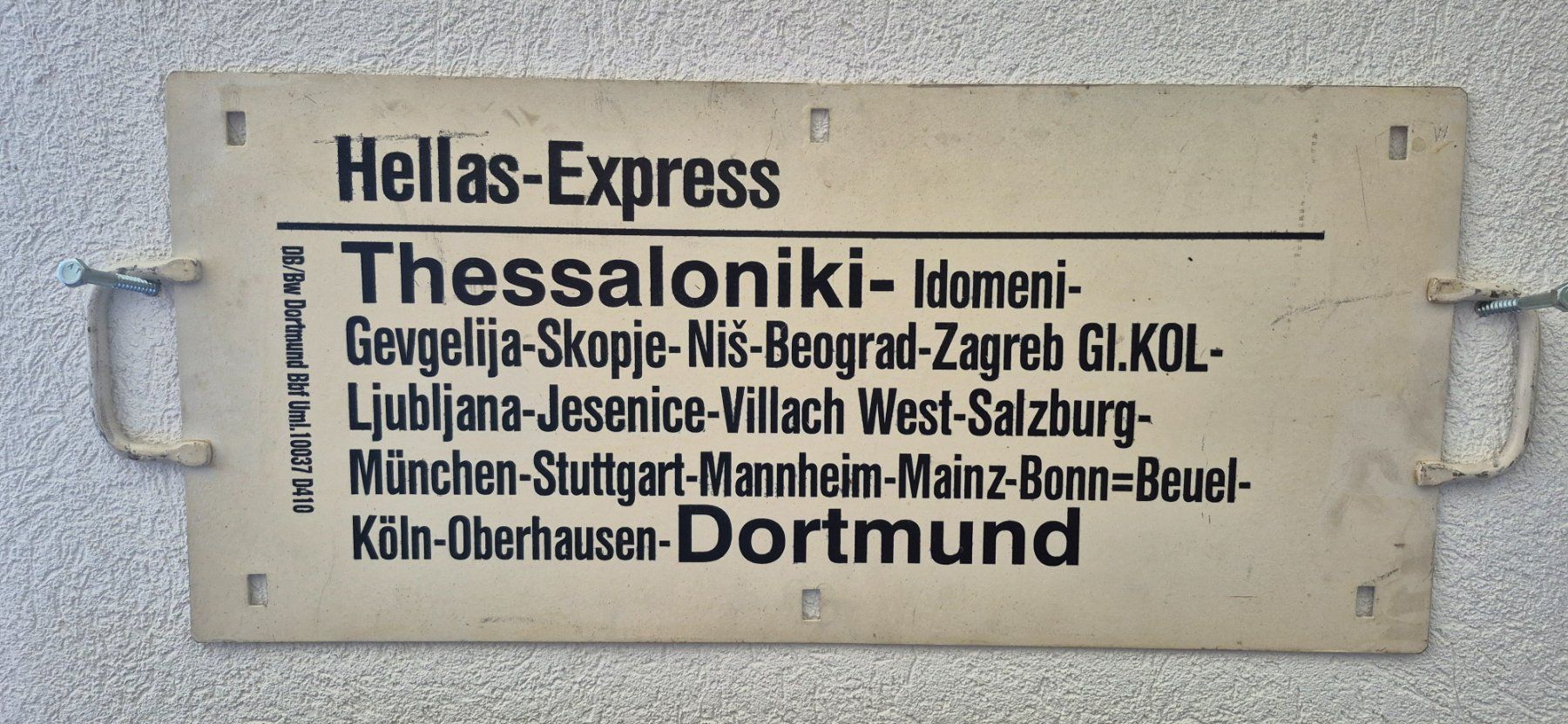 Insegne: Zuglaufschild Hellas-Express – Usato da Bürglen TG venduto da Transeuronacht