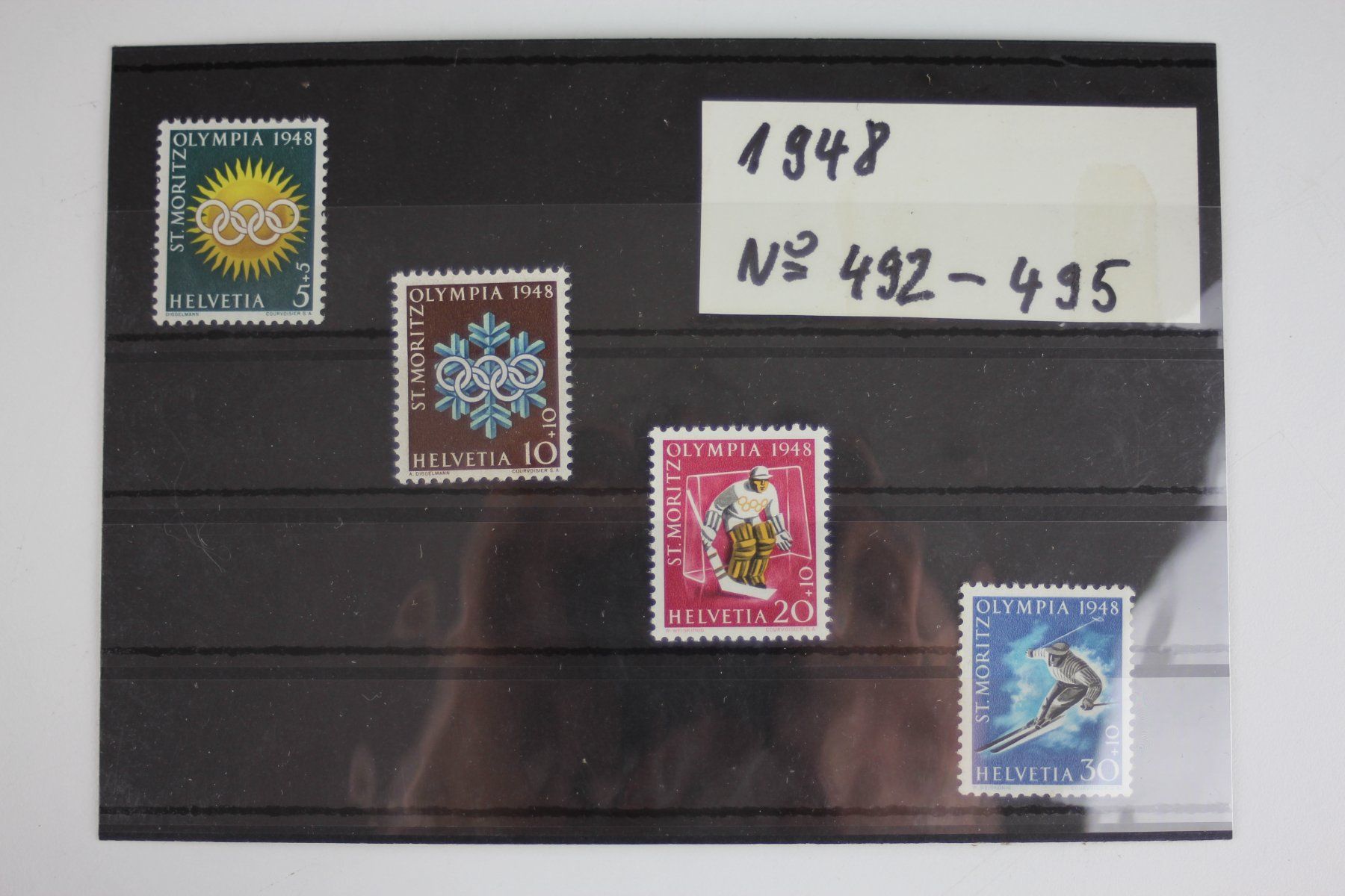 Tutti i francobolli: Schweiz St Moritz 1948 Olympia #3 – Usato da Basel venduto da IRMAundFRED