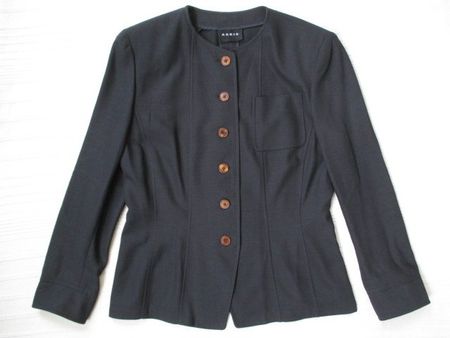 AKRIS - 90s Vintage Blazer Jacke Wollmix mit Seide Gr. 40