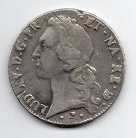 (409) Frankreich, 1 Ecu 1765, Stier, ss-vz