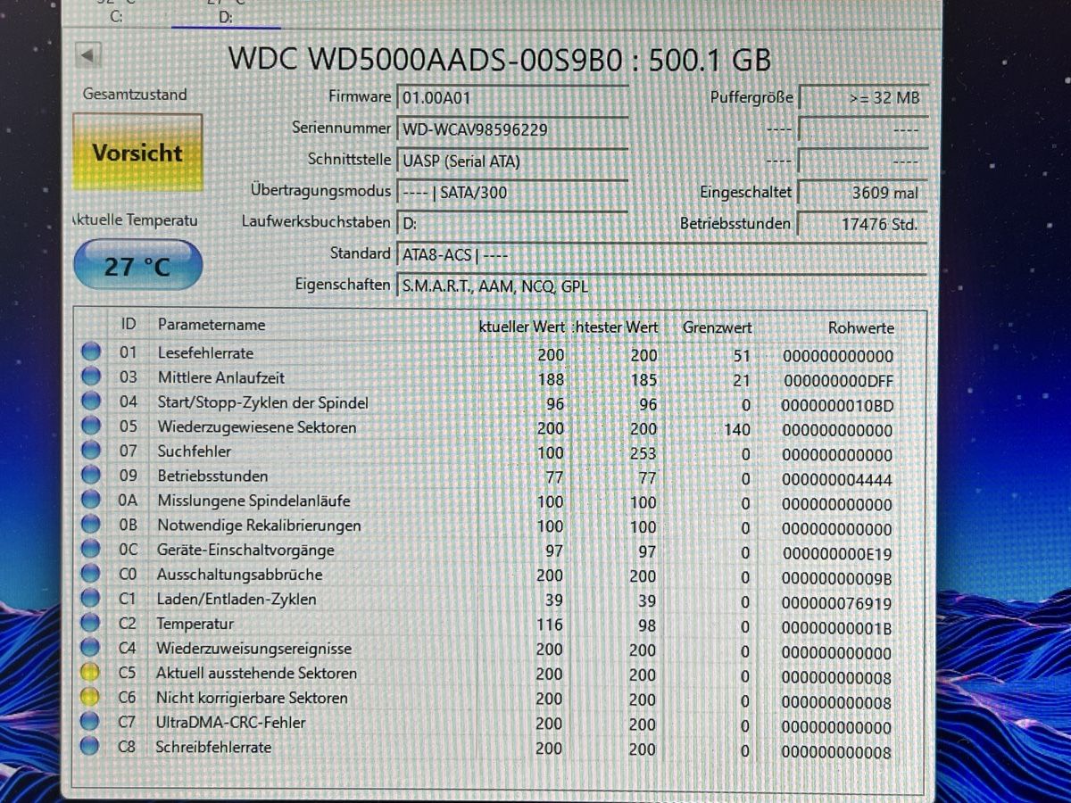 Western Digital Dischi rigidi: WD 500GB Defekte Festplatte  – Difettoso da Gossau SG venduto da WE-SHOP 1