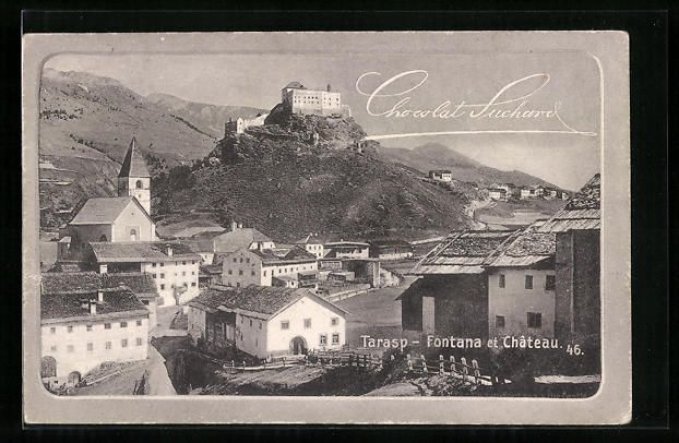 Cartoline postali: AK Tarasp, Fontana et Chateau – Usato da Berlin venduto da bartko-reher