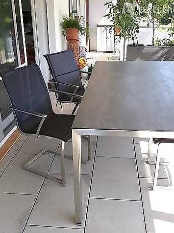 Tavoli: denova Gartentisch mit 6 Stühlen – Usato da Lauwil venduto da Dittli7