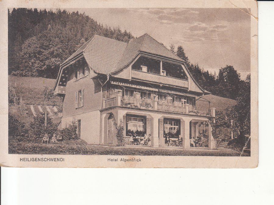 Ansichtskarten: Heiligenschwendi Alpenblick 1921 – Gebraucht aus Bürglen TG von StampGraf