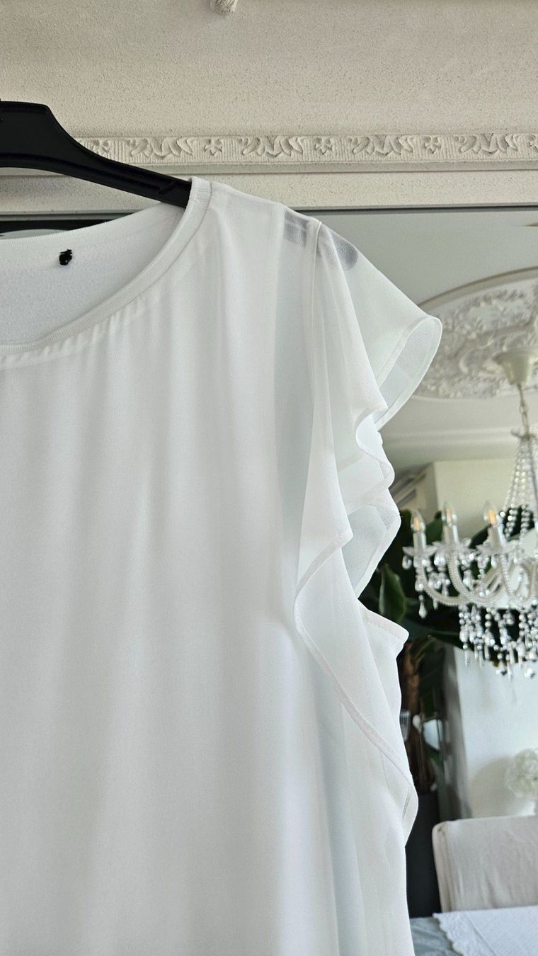 C&A Camicette: Bluse Top Grösse 40 / 42  Weiss Doppellagig – Usato da Gossau ZH venduto da fashiontwo 3